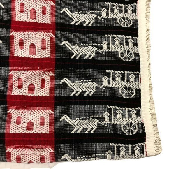 Hand Woven Textile Blanket Fringe Edge Indigenous tinguian tribe Philippines - Picture 4 of 10